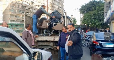 رفع 250 حالة إشغال للباعة الجائلين وتشميع 5 محلات مخالفة فى حملة بالجيزة