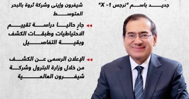 شريان طاقة جديد على شواطئ مصر.. وزير البترول يبشر باكتشاف هام ..إنفوجراف