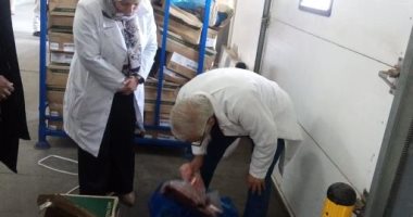 مصادرة كميات كبدة مجهولة المصدر داخل ثلاجة حفظ لحوم بالعاشر من رمضان 