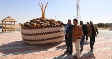 محافظ الوادى الجديد يتفقد أعمال تطوير مدخل وميدان مطار الخارجة