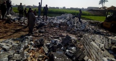 إزالة التعديات على الأراضى الزراعية فى حملة بالعياط ومنشأة القناطر