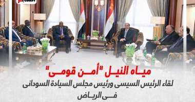 مياه النيل أمن قومى.. لقاء الرئيس السيسى ورئيس مجلس السيادة السودانى.. إنفوجراف