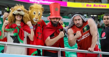 المغرب ضد البرتغال.. جماهير أسود الأطلس تزين المدرجات قبل ربع نهائى المونديال