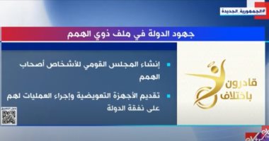 "إكسترا نيوز" تعرض تقريرا حول جهود الدولة فى ملف ذوى الهمم