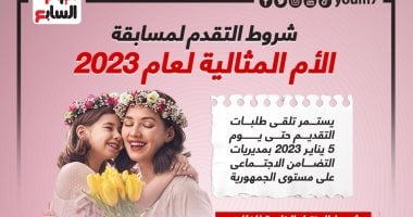 إنفو جراف.. شروط التقدم لمسابقة الأم المثالية لعام 2023 