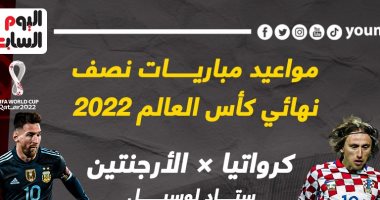 مواعيد مباريات نصف نهائى كأس العالم 2022.. إنفوجراف