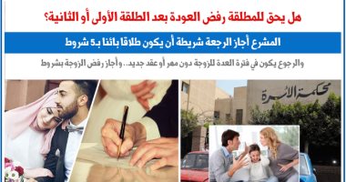 ما حكم رفض الزوجة الرجوع بعد الطلقتين الأولى والثانية؟ .. نقلا عن "برلماني"
