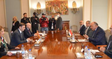 مباحثات بين وزيرى خارجية مصر ومقدونيا الشمالية لبحث مواجهة التحديات المشتركة 