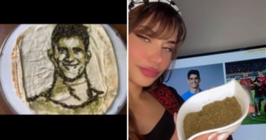 فلسطينية تبدع فى رسم ياسين بونو حارس مرمى المغرب بالزيت والزعتر.. فيديو