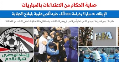حماية "حكام الملاعب" من الاعتداءات بالمباريات.. نقلا عن "برلماني"