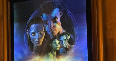 محمد دياب وبشرى وعبد المغني فى العرض الخاص لفيلم Avatar: The Way of Water 
