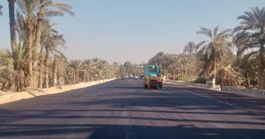 10 صور ترصد حجم التطوير بطريق مدخل المنطقة الأثرية فى البدرشين