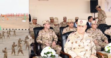 الفريق أسامة عسكر يشهد بيانا عمليا للتكتيكات الصغرى والمهارة بالميدان بالمنطقة الغربية
