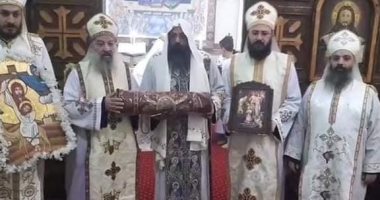 الكنيسة تحتفل بعيد دخول السيدة العذراء الهيكل وتطييب رفات القديس صليب الجديد بأطفيح
