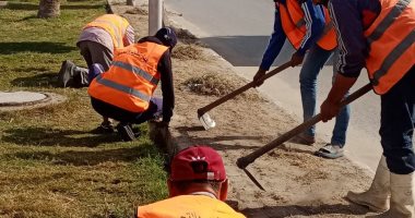 جهاز التطوير والتجميل يواصل أعماله فى رفع كفاءة المسطحات الخضراء بالإسماعيلية 