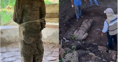 العثور على تمثال مقطوع الرأس بالحجم الطبيعى يعود إلى حضارة المايا فى المكسيك