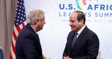 السيسى يلتقى السيناتور "ليندسي جراهام" عضو مجلس الشيوخ الأمريكى