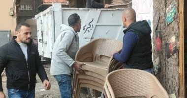 رفع 230 حالة تعد على الطريق العام فى حملة بالجيزة