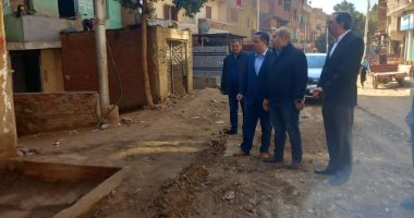 نائب محافظ الجيزة يتفقد مشروعات الصرف الصحى بمدينة الحوامدية