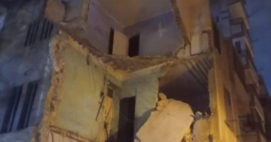 انهيار جزئى لعقار من 3 طوابق فى حى الجمرك بالإسكندرية دون إصابات 