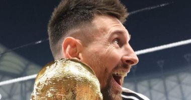 10 صور تبرز فرحة وفخر ميسي بتتويج الأرجنتين بكأس العالم 2022