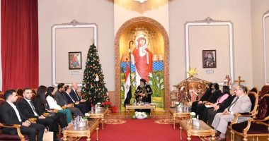 البابا تواضروس الثانى يستقبل وزير الداخلية اللبنانى بالمقر الباباوى بالقاهرة