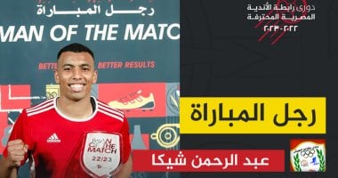 عبد الرحمن "شيكا"  رجل مباراة طلائع الجيش والبنك الأهلي