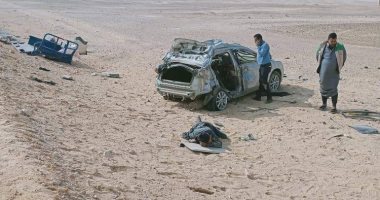 مصرع وإصابة 4 أشخاص بينهم طفلة فى حادثين بالوادى الجديد