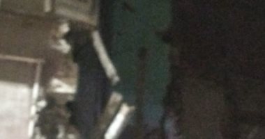 انهيار جزء من عقار قديم في مدينة بنى سويف