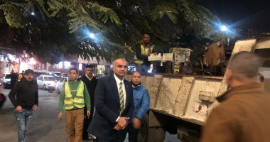 رفع الإشغالات على الطريق العام فى حملة مسائية مكبرة بالدقى