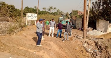 محافظة الجيزة ترفع كفاءة مدخل كوبرى عبد الدايم بالمنصورية