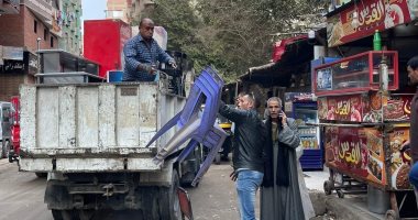 رفع 400 حالة إشغال للمقاهى والباعة الجائلين فى حملة مكبرة ببولاق الدكرور