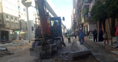 رفع كفاءة شارع القومية العربية شمال الجيزة لتطوير محيط مترو الأنفاق