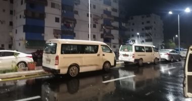 استمرار سقوط الأمطار الغزيرة في بورسعيد.. صور