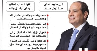 أصحاب أكبر مكان فى القلب.. الرئيس السيسي يحتضن ذوى الهمم بـ"قادرون باختلاف".. إنفوجراف