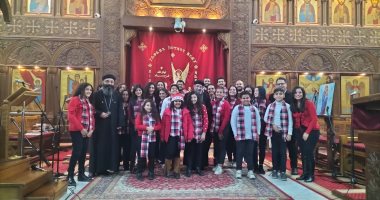 كنيسة الملاك رافائيل بالمعادي تحتفل برأس السنة الميلادية 