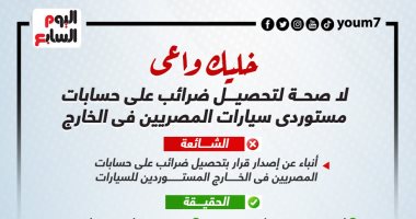 لا صحة لتحصيل ضرائب على حسابات مستوردى سيارات المصريين بالخارج.. إنفوجراف