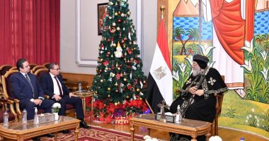 الرقابة الإدارية تزور البابا تواضروس للتهنئة بعيد الميلاد المجيد