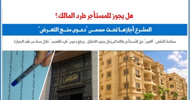 هل يجوز للمستأجر إقامة دعوى "طرد للغصب" ضد المالك؟.. نقلا عن "برلماني"