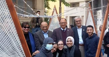 رئيس جامعة حلوان يشهد تحكيم مشروعات طلاب قسم عمارة بكلية الفنون الجميلة 