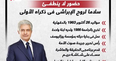 حضور لا ينطفئ.. سلاما لروح الإبراشى فى ذكراه الأولى (إنفوجراف)