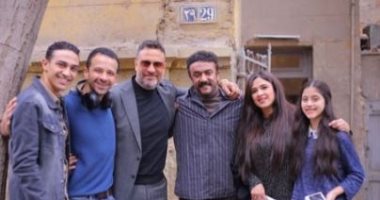 ياسمين عبد العزيز والعوضى وماجد المصرى من كواليس تصوير "ضرب نار"
