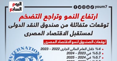 توقعات متفائلة من صندوق النقد الدولى لمستقبل اقتصاد مصر.. إنفوجراف