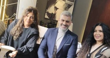 ريهام حجاج وعبير صبرى وهانى عادل من كواليس تصوير مسلسل "جميلة" 