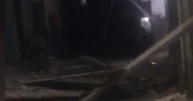انهيار عقار قديم خال من السكان في اللبان بالإسكندرية 