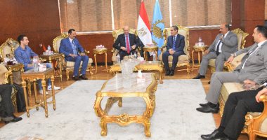 محافظ الغربية يستقبل البطل العالمى محمد السيد فى سلاح سيف المبارزة