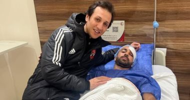 20 غرزة لأفشة أعلى العين بعد إصابته فى مباراة الأهلى والمصري