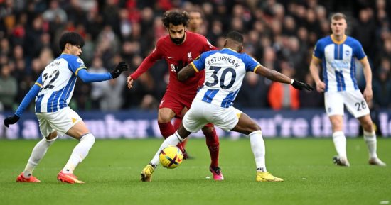 شوط أول سلبي بين برايتون وليفربول فى الدوري الإنجليزي