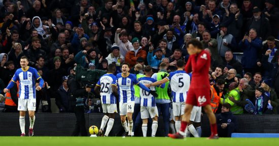 ليفربول يواصل نتائجه المخيبة للآمال فى الدوري الإنجليزي بالخسارة من برايتون