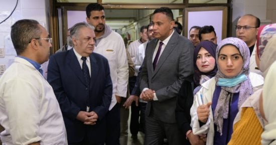 محافظ الدقهلية يتفقد أعمال التطوير والصيانة بمستشفى أجا المركزى